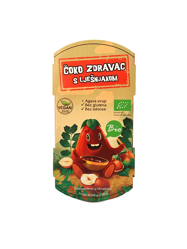 Čoko Zdravac Haselnussaufstrich – Biologisch 100g Vegetariana