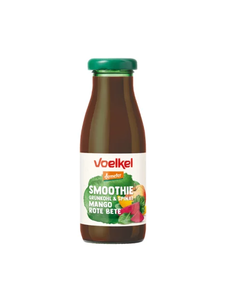 Voelkel Grüner Smoothie Spinat & Grünkohl & Rote Bete – Biologisch in der 0,25l Flasche