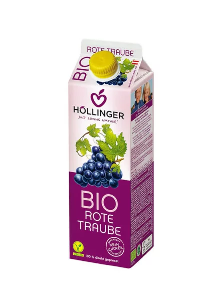Höllinger Roter Traubensaft Tetrapak Biologisch in einer 1000ml Verpackung