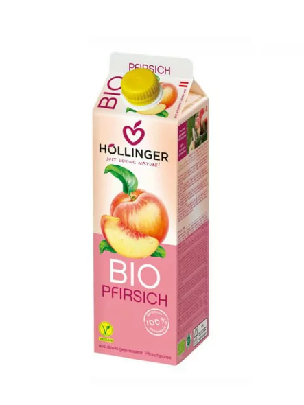 Höllinger Pfirsichsaft Tetrapak Biologisch in einer 1000ml Flasche