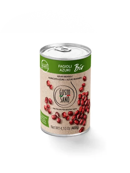 Azukibohnen in Wasser Dose - Biologisch 400g Gusto Sano