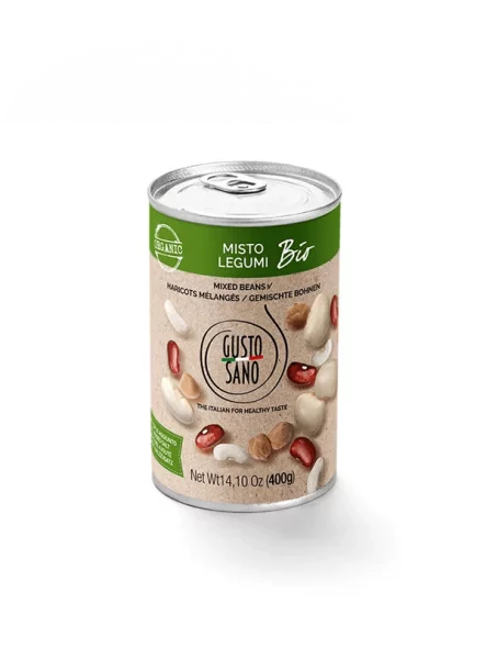 Gusto Sano Gemischte Bohnen – Biologisch in einer 400g Konserve