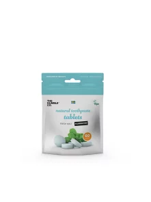 Tabletten zum Zähneputzen ohne Fluorid – frische Minze mit 60 Stück in der Packung