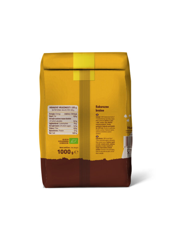Nutrigold Maismehl - Biologisch in einer 1000 Gramm Packung