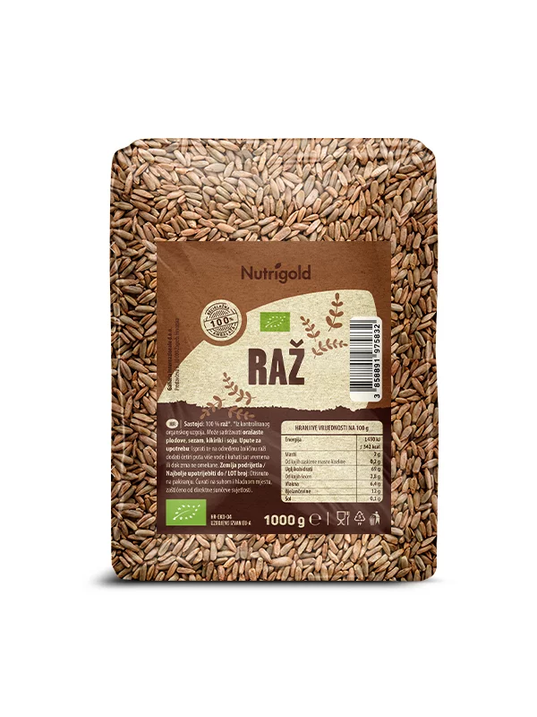 Nutrigold Roggen – Biologisch in einer 1000g Packung