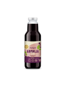 Nutrigold dunkler Aroniasaft in einer 750ml Glasflasche