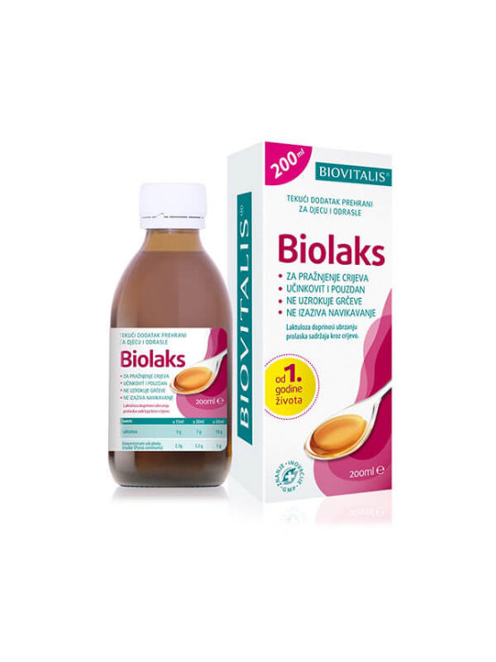 Biolaks 200ml – Flüssiges Nahrungsergänzungsmittel für den Stuhlgang Biovitalis