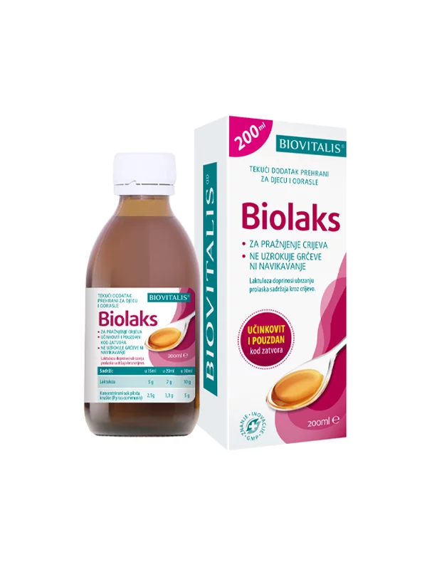 Biolaks 200ml – Flüssiges Nahrungsergänzungsmittel für den Stuhlgang Biovitalis