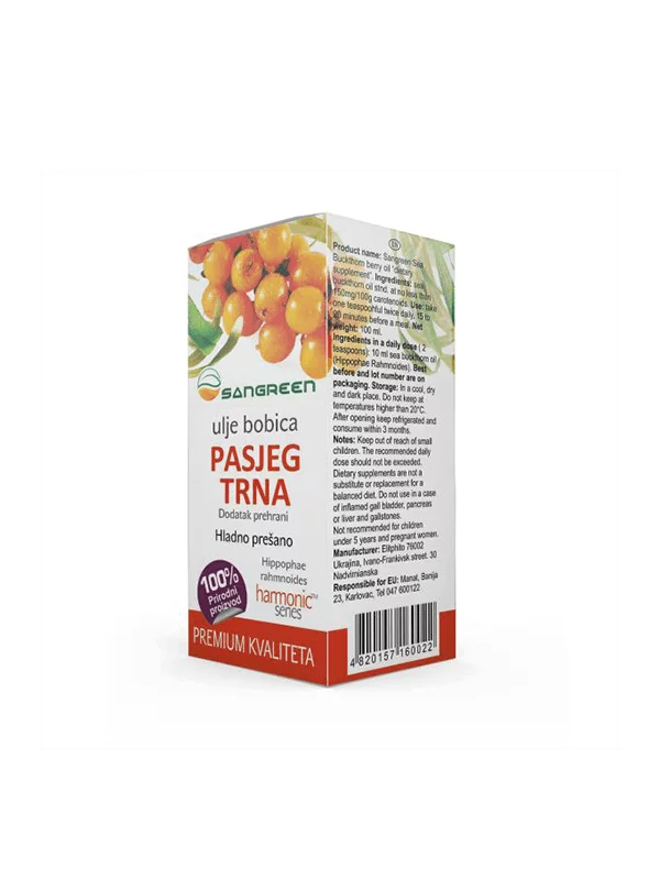 Sangreen Sanddornbeerenöl in einer 100mlPackung