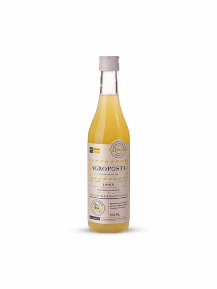 Agropošta Zitronensirup in einer 500 ml Glasflasche
