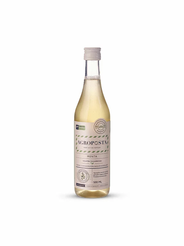 Agropošta Minzsirup in einer 500 ml Glasflasche