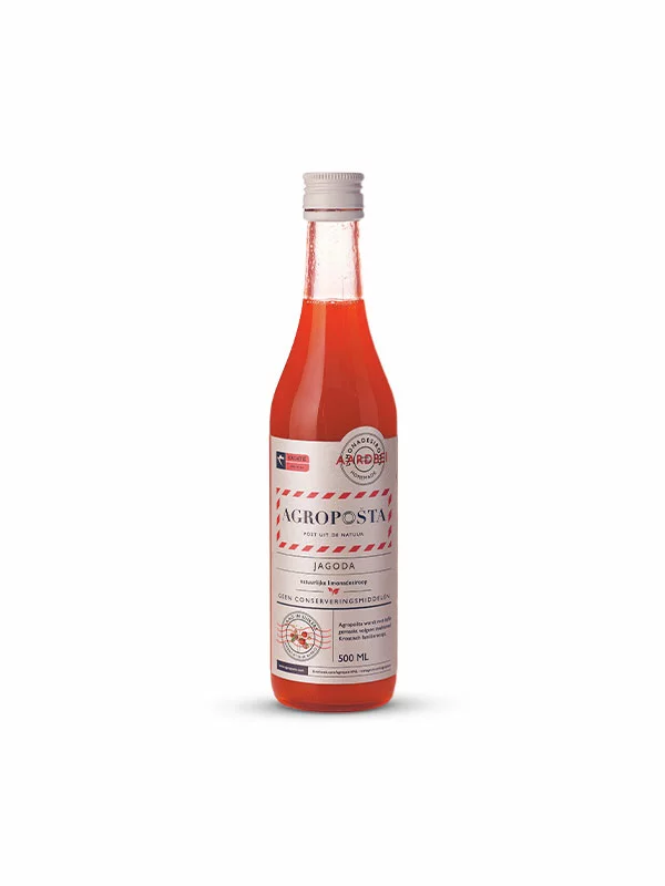 Agropošta Erdbeersirup in einer 500 ml Flasche