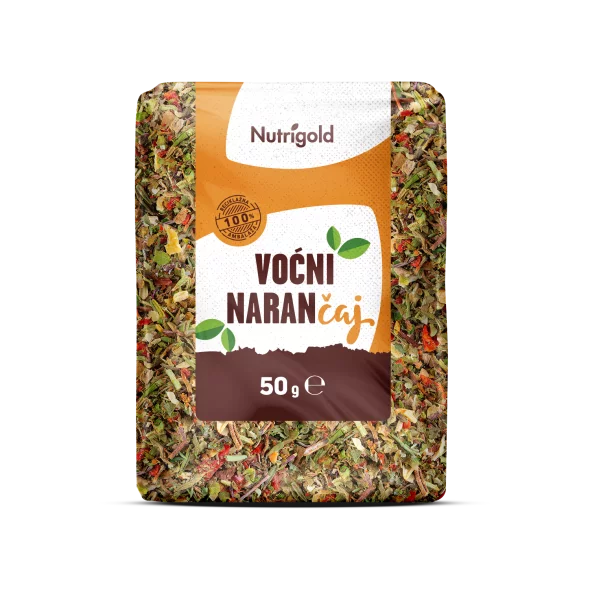 Nutrigold Früchte Orangen Tee in einer 50g Packung