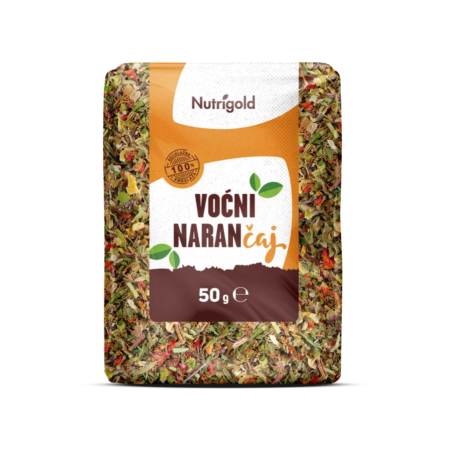 Nutrigold Früchte Orangen Tee in einer 50g Packung