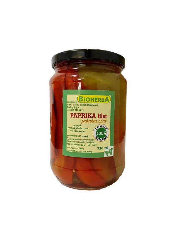 Pfefferfilet in Apfelessig 720ml BioHerba