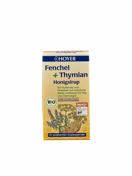 Hoyer Honigsirup mit Fenchel und Thymian in einer Packung von 250g
