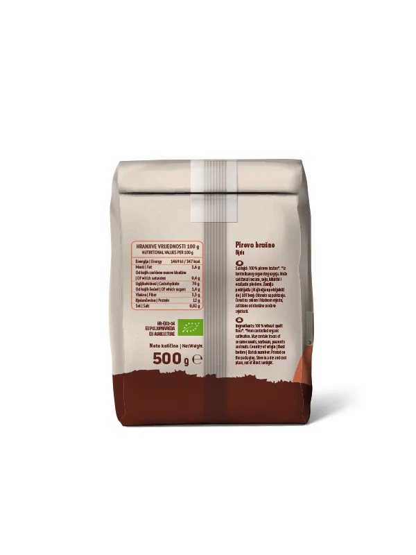 Nutrigold Dinkelmehl – Biologisch in einer 500g Packung