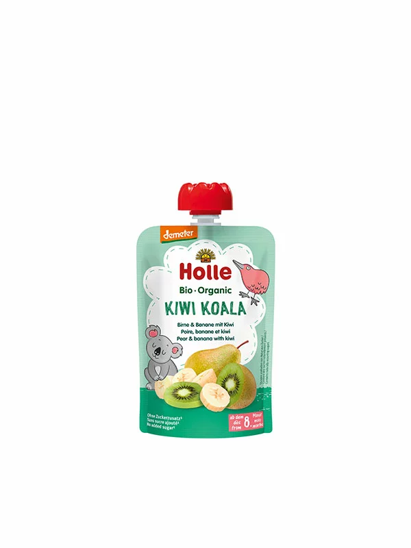 Holle Quetschie Birne und Banane mit Kiwi „Kiwi Koala“ (ab dem 8. Monat) – Biologisch in einer 100g Packung