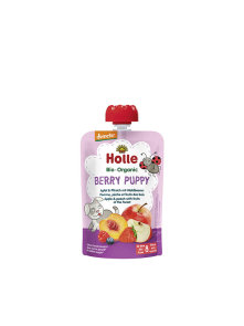 Apfel-, Pfirsich- und Waldfruchtpüree „Berry Puppy“ – Biologisch 100g Holle