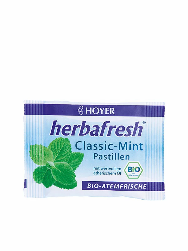 Hoyer Herbafresh Classic Mint Pastillen – Biologisch in einer 17g Packung