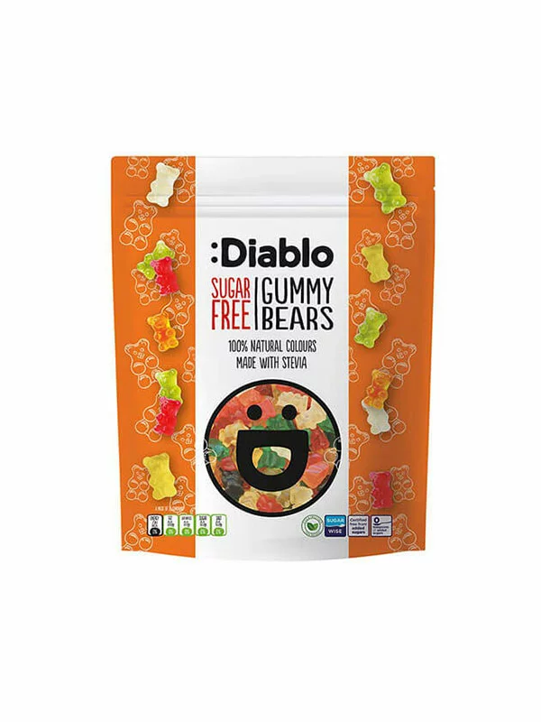 Diablo Fruchtgummis Zuckerfrei in einer 75g Packung