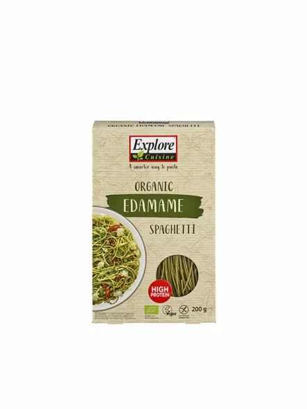 Explore Cuisine Grüne Sojabohnen-Nudeln Spaghetti glutenfrei – Biologisch in einer 200g Verpackung