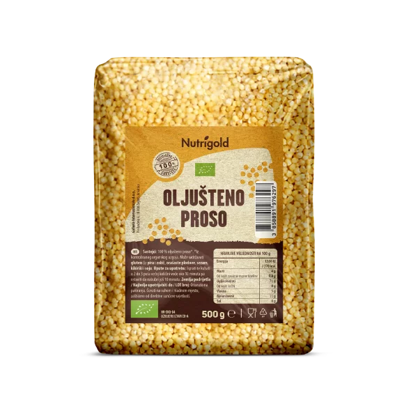 Nutrigold Geschälte Hirse - Biologisch in einer 500 Gramm Packung