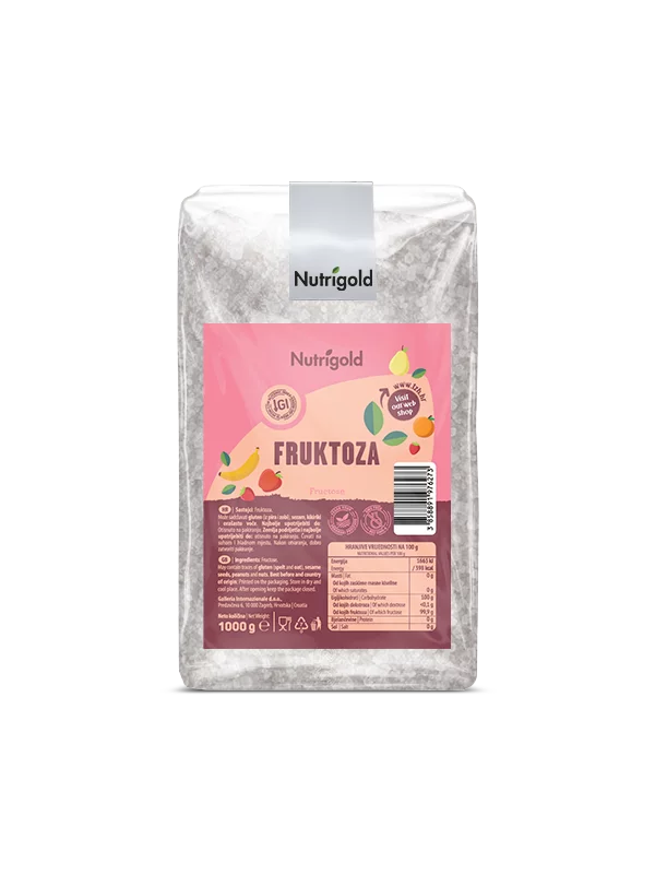 Nutrigold Fruktose in einer 1000 Gramm Packung