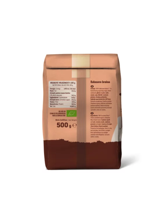Nutrigold Kokosmehl - Biologisch in einer 500 Gramm Packung