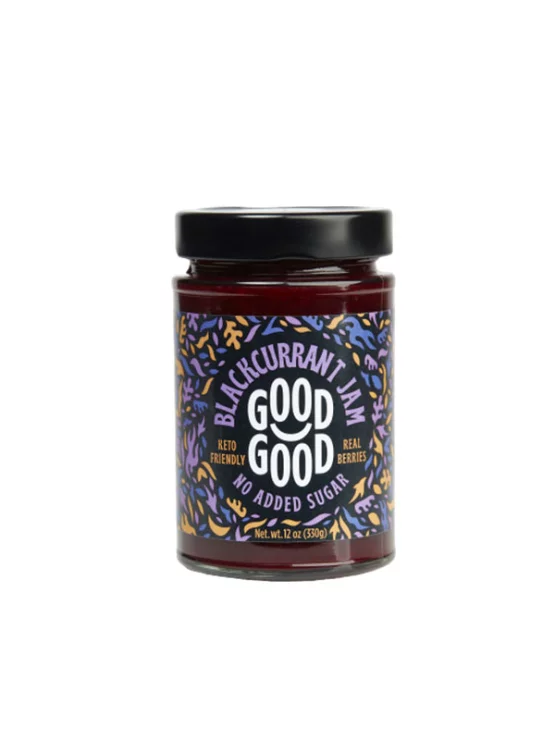 Good Good Schwarze Johannisbeermarmelade mit Stevia 330g | Bio-Fabrik