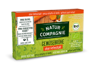 Gemüsebrühe ohne Hefeextrakt 8 Würfel - Biologisch 84g Natur Compagnie