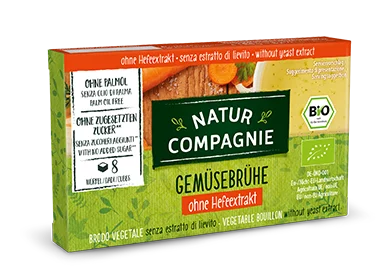 Gemüsebrühe ohne Hefeextrakt 8 Würfel - Biologisch 84g Natur Compagnie