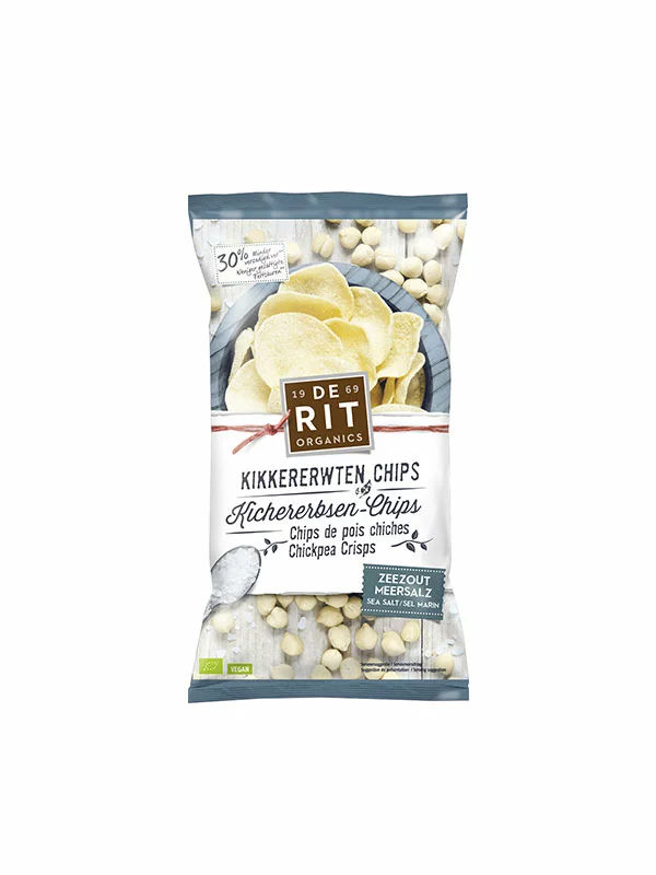 Kichererbsenchips Meersalz glutenfrei – Biologisch 75g De Rit