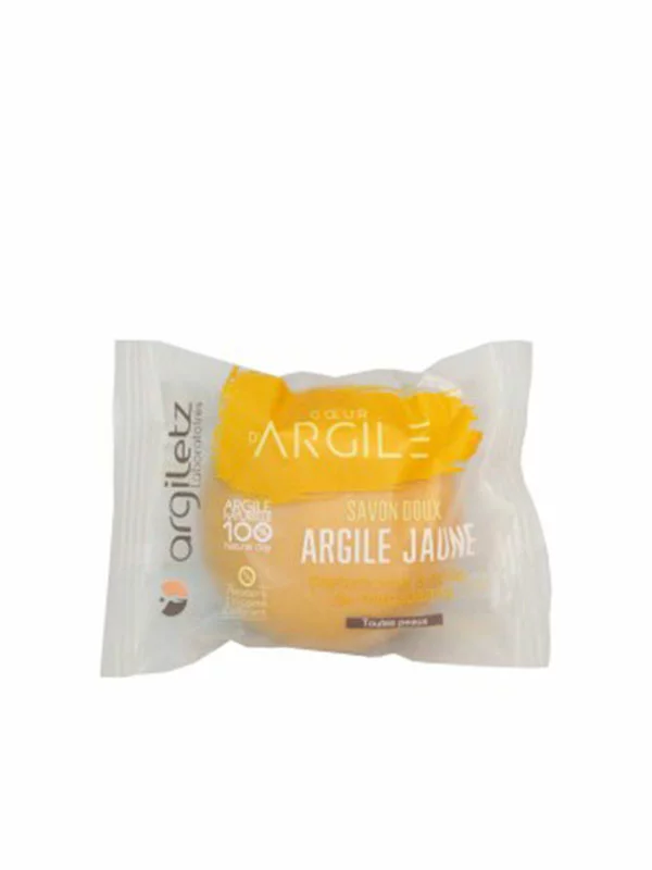 Feste gelbe Tonseife – Macadamia & Honig 100g Argiletz