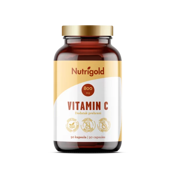 Nutrigold Vitamin C 800mg mit 90 vegane Kapseln