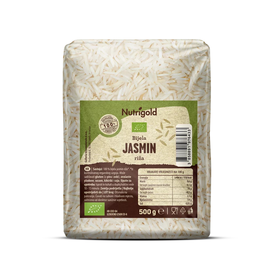 Nutrigold Jasminreis - Biologisch in einer 500 Gramm Packung