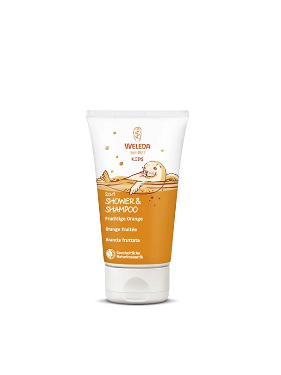 Kids 2 in 1 - Shampoo und Duschgel Orange - 150ml Weleda