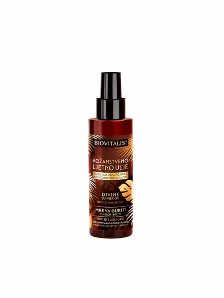 Biovitalis Trockenes Sonnenöl LSF15 in einer 100ml Packung