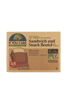 If you care Beutel für Sandwiches und Snacks – 48 Stück