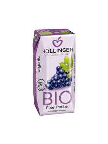 Höllinger Roter Traubensaft mit Strohhalm - Biologisch in einem 200ml Tetrapak