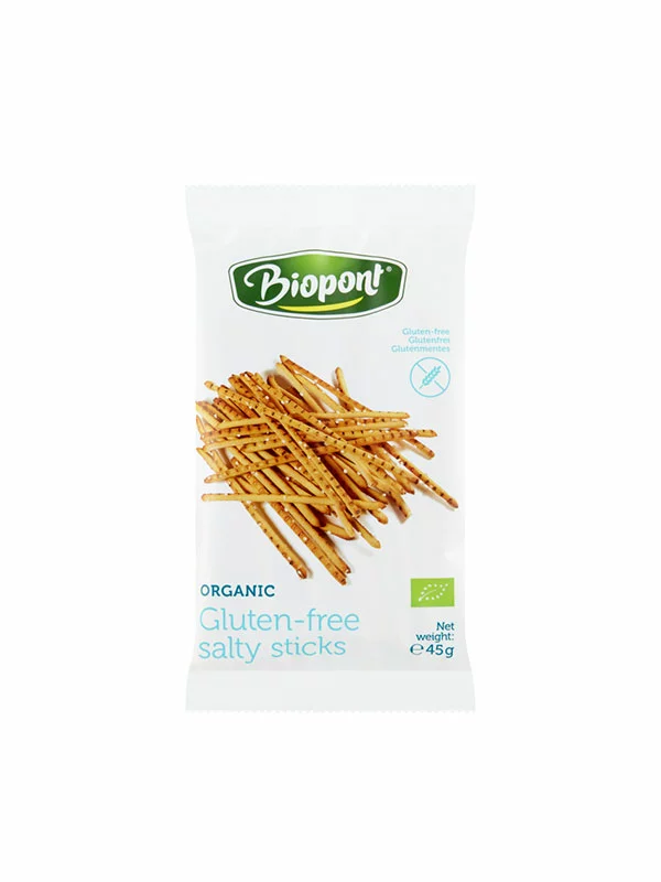 Biopont Salzige Sticks ohne Gluten – Biologisch in einer 45g Packung
