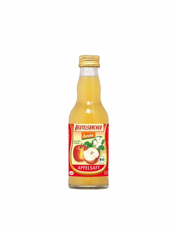 Beutelsbacher Apfelsaft trüb 100% – Bio in der 0,2 Liter Flasche