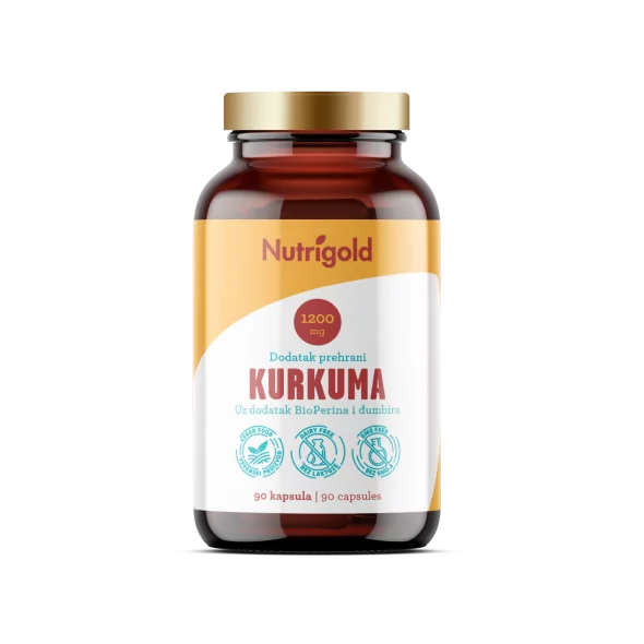 Nutrigold Kurkuma 1200mg mit Ingwer und Bioperine - 90 vegane Kapseln