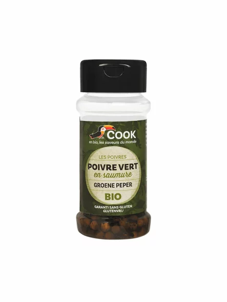Cook Grüner Pfeffer in Salzlake – Biologisch in der 55g Packung
