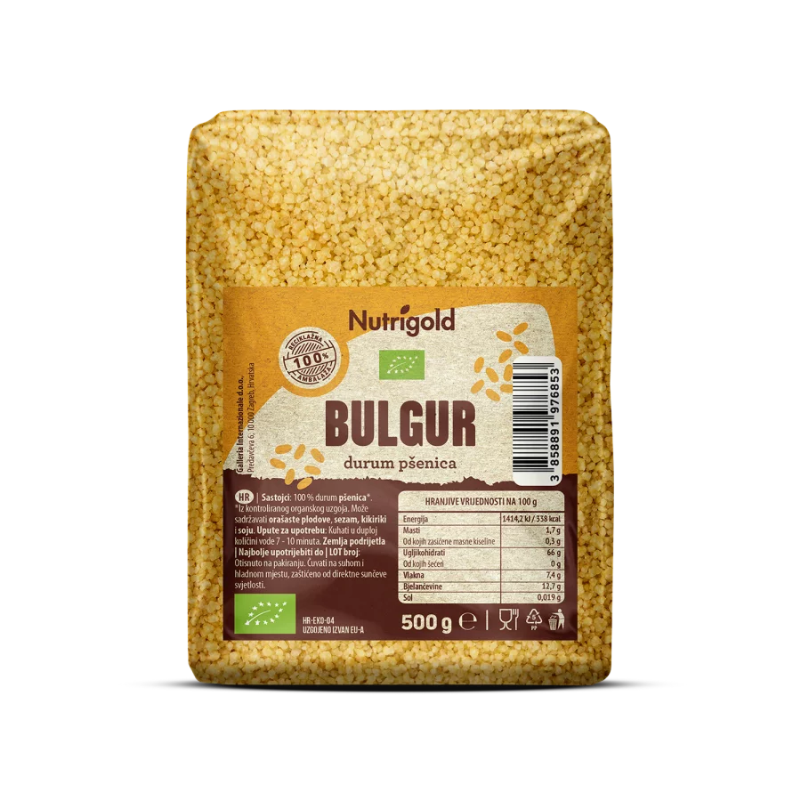 Nutrigold biologischer Bulgur in einer 500g Packung