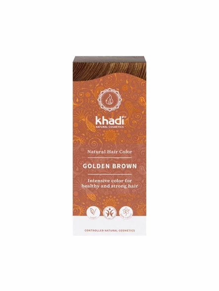 Pflanzliche Haarfarbe Goldbraun - 100g Khadi