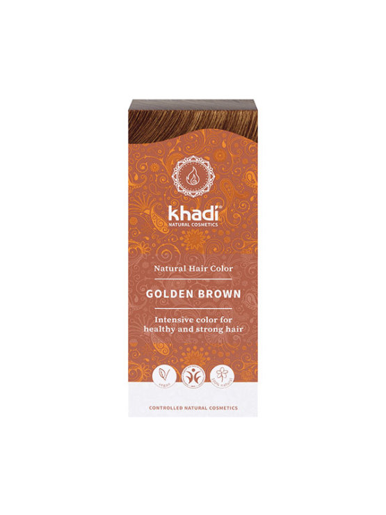 Pflanzliche Haarfarbe Goldbraun - 100g Khadi