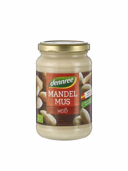 Dennree Mandelmus Weiß – Biologisch im 350g Glas
