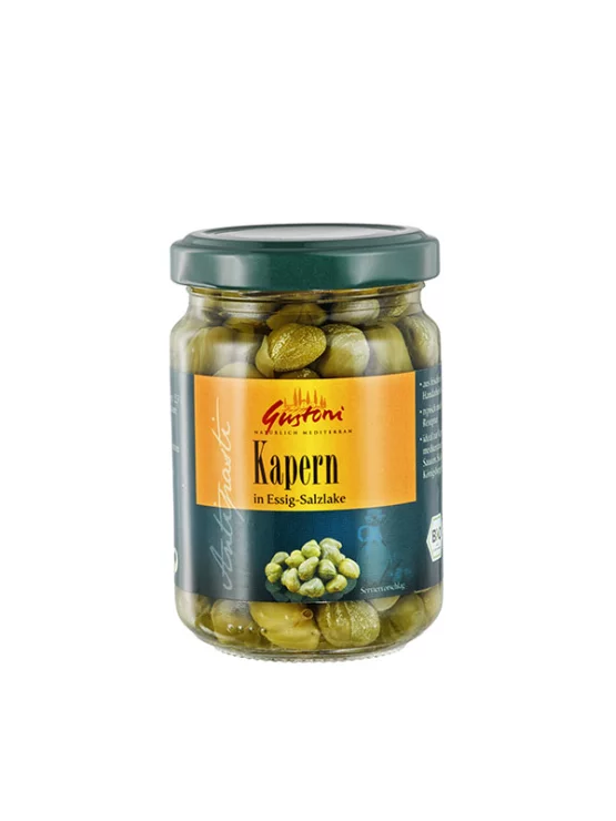 Gustoni Kapern in Essig-Salzlake – Biologisch in einer 140g Packung
