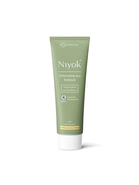 Niyok Zahnpasta mit Minze und Zitrone – fluoridfrei in einer 75ml Tube